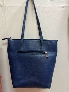 Navy Blue Capreese Tote Bag