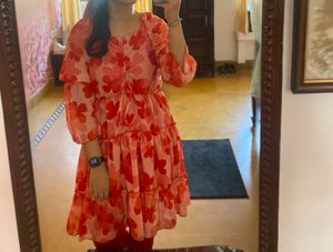Floral Chiffon Mini Dress