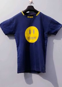Navy Blue Printed Tshirt For Men