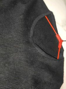 Black Long Sleeve Denim Mini Winter Dress