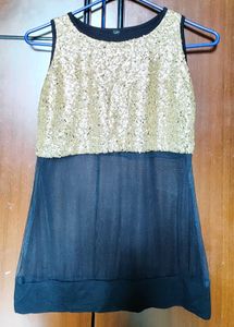 Sequin & Mesh Top