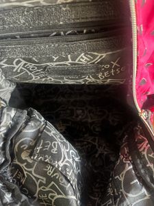 Magenta Strawberry Print Backpack