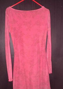 NEWME Red Long Sleeve Mini Dress