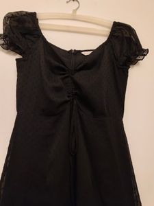 Black Ruffle Mini Dress