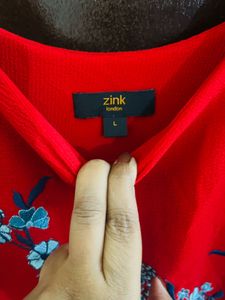 Zinc London red hot dress in L size