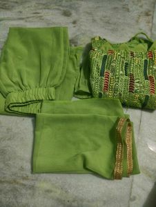 Green Dress with Dupatta