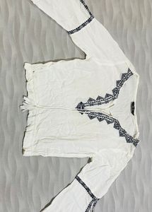 White Embroidered Top