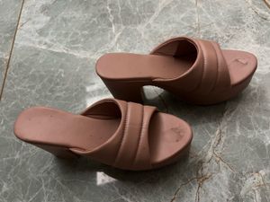 Nude Block Heel Mules