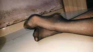 ( Used ) Ripped Black Tights