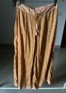 Yellow Floral Wide Leg Palazzo