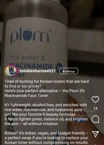 Plam Rice Water &amp; Niacinamide Toner