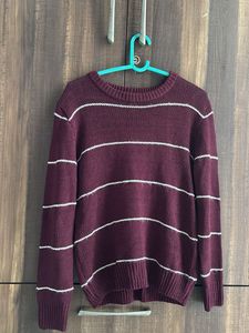 Striped Burgundy Sweater