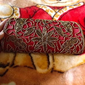 New Hand Work Bridal Women&#39;s Clutch Cum Sling Bag