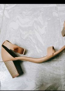 Nude Ankle Strap Heels