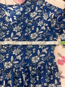 Jaipuri Indigo Print Kurti, Bust- 36