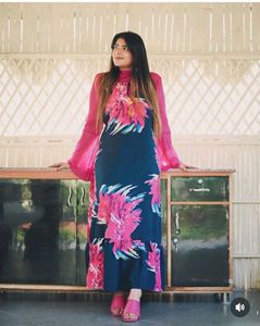 Beautiful Maxi Dress With Sheer Top Underneath