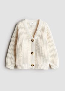 H&M Cream Knit Cropped Cardigan