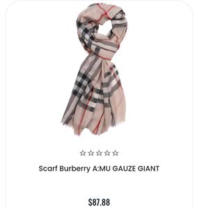 Auntentic Burberry Silk/Cashmere Giant Scarf