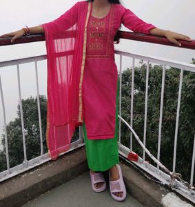 Pink Embroidered Salwar Kameez