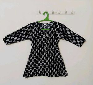 Black Printed Kurti