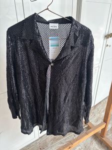 black sequence top, very pretty for parties