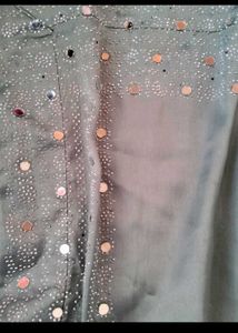 Festive Collection Real Mirror Work Ombre Saree