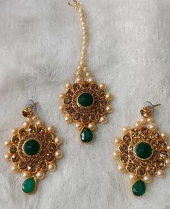Green &amp; Gold Jewelry Set