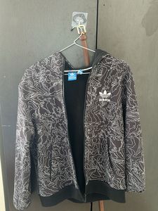 Adidas Patterned Zip-Up Hoodie