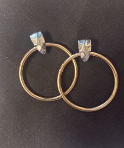 Hammered Gold Hoop Earrings