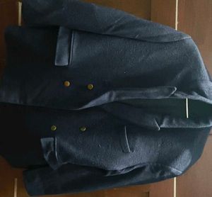 Navy Blue Double-Breasted Blazer