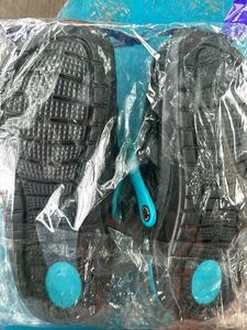 Turquoise &amp; Black Sandals