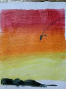Sunset Watercolor Painting