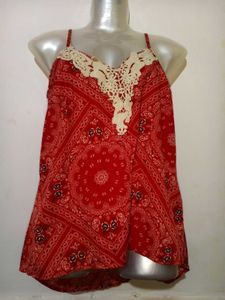 🎊Buy 1, Get 1 Free🎁Red Bandana Print Cami Top