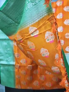 Orange Banarasi Saree