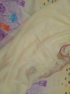 Lime Colour Chiffon Saree