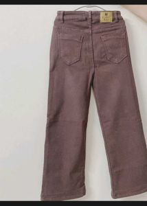 fade brown straight Jeans / Wide Leg indie vintage