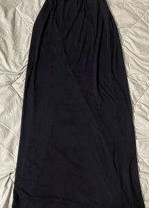 SHEIN Black Long Skirt With A Slit