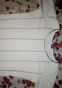 White Top With Black Lining