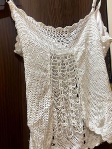 Hand Knitted Crocheted Top