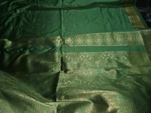 Green Polyester Saree