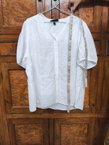 Elegant White Button-Down Top