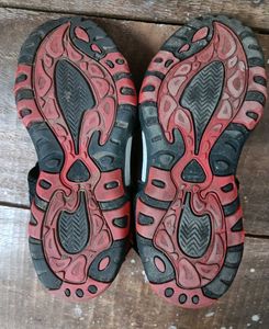 Stylish Red &amp; Black Sandals