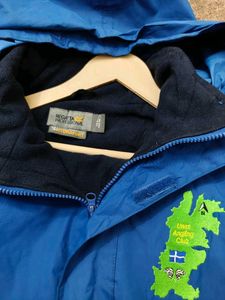 Blue Graphic Print Jacket