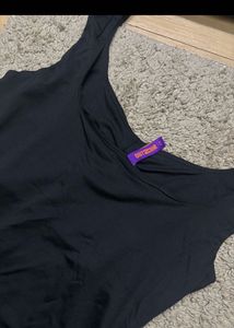 Black Sweatheart Neckline Tank