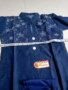 Kids Denim Kurta With Leghing