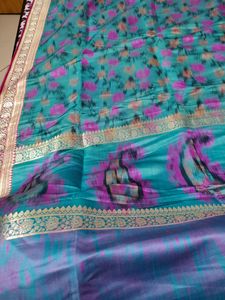 Mulberry Silk Ikkat Banarsi Saree