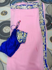 Baby Pink Saree For Women&#39;s