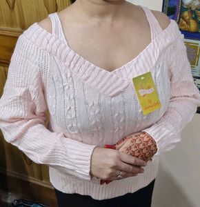 Stylish Neck Off Shoulder Sweater🌸💞