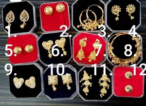 Gold Plated Earring - ANY ONE WITH A FREEBIE✅✅✅✅✅