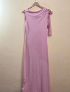 Elegant Pink One-Shoulder Dress